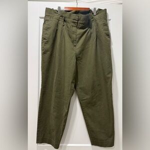 Boden Olive Green Tailored Pants Flat Front Women’s US 12R